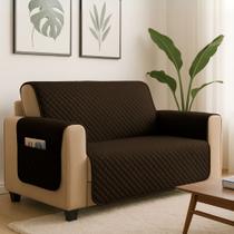 Capa Protetor De Sofá Retrátil Reclinavel Para 3 Lugares Com Porta Objetos Lateral Conforto