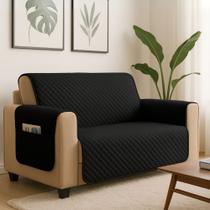 Capa Protetor De Sofá Retrátil Reclinavel Para 3 Lugares Com Porta Objetos Lateral Conforto