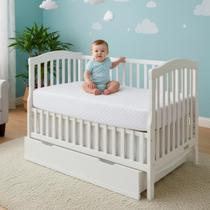 Capa Protetor Impermeável Colchão Bebê Elástico Para Berço Padrão Americano Confortável Antialérgico