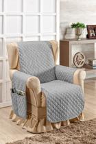 Capa Protetor Para Sofá 1 Lugar Poltrona Do Papai Matelada Face Unica