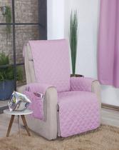 Capa Protetor Sofá 1 lugar Poltrona Papai Avulso Rosa L*