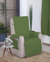 Capa Protetor Sofá 1 lugar Poltrona Papai Avulso Verde L*