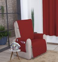 Capa Protetor Sofá 1lugar Poltrona Papai Avulso Vermelho L*