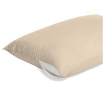 Capa Protetor Travesseiro Com Zíper Anti Ácaro Pratico Bege