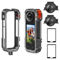 Capa protetora AMAZEAR Metal para Insta360 X4 com kit de acessórios