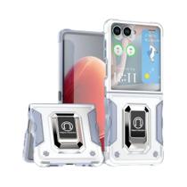 Capa Protetora Antichoque Com Anel De Metal E Suporte 2 Em 1 Para Samsung Galaxy Z Flip 7 FE 6 5 4