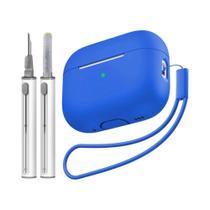 Capa Protetora Apple AirPods pro 2 De Pele Macia Com Kit De Limpeza E Cordão Para AirPod pro LED