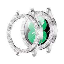 Capa Protetora Bling Diamond Para Samsung Galaxy Watch 4 5 6 7 40mm 44mm Com Protetor De Tela