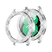 Capa Protetora Bling Diamond Para Samsung Galaxy Watch 4 5 6 7 40mm 44mm Com Protetor De Tela