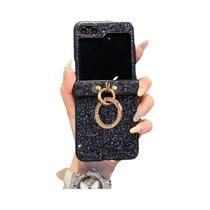 Capa Protetora Brilhante Com Fivela De Strass Para Samsung Galaxy Z Flip 7 6 5 4 3, Capa Traseira