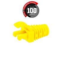 Capa Protetora Cabo De Rede Rj45 - Amarelo - Kit Com 100