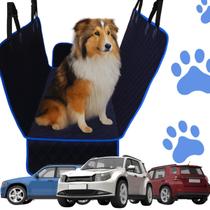 Capa Protetora Carro Transporte Pet Impermeável Assento Banco Traseiro Azul