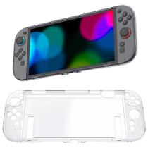 Capa Protetora Case Dock Flip em TPU Para Nintendo Switch 2 Joy-con Removível Branco Transparente