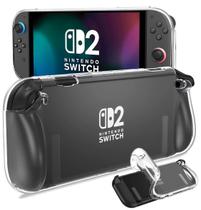 Capa Protetora Case em TPU Para Nintendo Switch 2 Branco Transparente