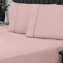 Capa Protetora Colchão Box Casal Padrão Matelado Impermeável Tamanho do colchão:CasalCor:Rosa-claro