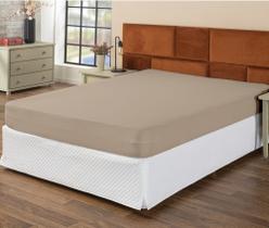 Capa Protetora Colchão Casal 20cm Altura Com Zíper Malha Algodão