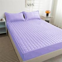 Capa Protetora Colchão Casal Impermeável Matelado Pr - Lilás