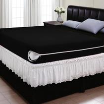 Capa Protetora Colchão Casal Padrão Com Zíper Malha Gel Luxo