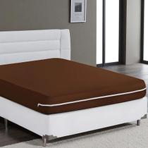 Capa Protetora Colchão Casal Queen Malha Gel Zíper Lavável e Resistente