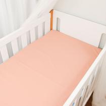 Capa Protetora Colchão de Berço Impermeável com Elástico 60x130- Rosê