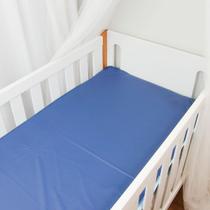 Capa Protetora Colchão de Berço Impermeável com Elástico 70x130 - Azul Marinho Capa Protetora Colchão de Berço Impermeável com Elástico 70x130 - Azul Marinho