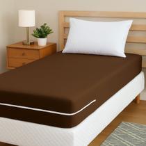 Capa Protetora Colchão Solteiro Malha Gel Zíper Lavável e Resistente