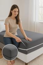 Capa Protetora Colchão Solteiro Malha Gel Zíper Resistente