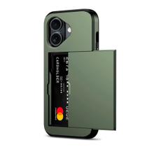 Capa Protetora com Compartimento Espaço para Guardar e Cartão de Crédito para o iPhone 16 / 16 Pro / 16 Pro Max