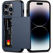 Capa Protetora com Compartimento Espaço para Guardar e Cartão de Crédito para o iPhone 16 / 16 Pro / 16 Pro Max