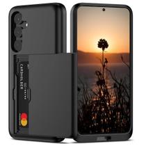 Capa Protetora com Compartimento Espaço para Guardar e Cartão de Crédito para o Samsung Galaxy S25 Plus Tela 6.7