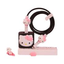 Capa Protetora de Cabo Hello Kitty Sanrio - PVC Fofo e Compatível com Carregadores 20W