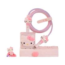 Capa Protetora de Cabo Hello Kitty Sanrio - PVC Fofo e Compatível com Carregadores 20W Capa Protetora de Cabo Hello Kitty Sanrio - PVC Fofo e Compatível com Carregadores 20W