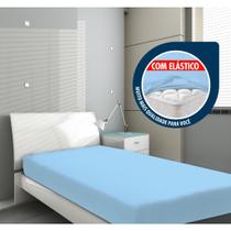 Capa Protetora de Cama Colchão Solteiro Com Elástico Anti-ácaro Resistente 88x188x18cm Cores Variadas - Envio Imediato