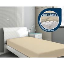 Capa Protetora de Cama Colchão Solteiro Com Elástico Anti-ácaro Resistente 88x188x18cm Cores Variadas - Vida Pratika