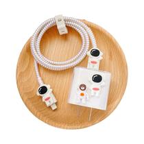 Capa Protetora De Carregador De Gato Cartoon Para iPhone 15 14 13 12 pro Max 18W 20W Com Enrolador