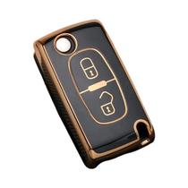 Capa Protetora De Chave Automotiva Em TPU Para Peugeot Citroën 107 206 207 208 308 406 408 508 4008