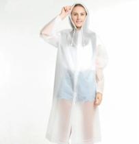 Capa protetora de chuva unissex reutilizável transparente