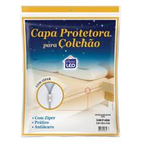 Capa Protetora de Cochão c/ Zíper - Solteiro - Plast Leo Capa Protetora de Cochão c/ Zíper - Solteiro - Plast Leo