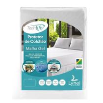 Capa Protetora De Colchão Queen Lynel Malha Gel Impermeável Antiácaro Antialérgica 160cm x 200cm x 40cm Branca