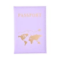 Capa Protetora De Couro PU Dourado Para Passaporte, Bilhetes E Mapas Ideal Para Viagens (Masculino