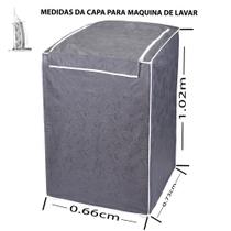 Capa Protetora De Maquina De Lavar Roupas - 12kg á 16kg - FENTE DECOR