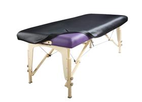 Capa protetora de mesa de massagem ajustada em vinil (preta) Capa protetora de mesa de massagem ajustada em vinil (preta)