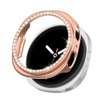 Capa Protetora De PC Oca Com Diamantes De 40mm 44mm Para Samsung Galaxy Watch 8 Capa Protetora De PC Oca Com Diamantes De 40mm 44mm Para Samsung Galaxy Watch 8