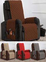 Capa protetora de poltrona matelassê tamanho 1,90x0,5 metros capa na cor marrom Capa protetora de poltrona matelassê tamanho 1,90x0,5 metros capa na cor marrom