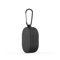 Capa protetora de silicone com mosquetão earbuds preto
