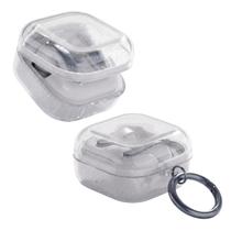 Capa Protetora de Silicone Nerdcase Compatível com Samsung Galaxy Buds 4, Buds 4 Pro, Transparente com Glitter
