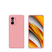 Capa protetora de silicone smartphone poco f3 rosa