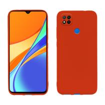 Capa protetora de silicone smartphone xiaomi redmi 9 laranja