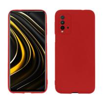 Capa protetora de silicone smartphone xiaomi redmi 9t vermelho