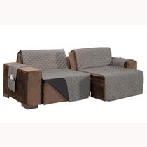 Capa Protetora de Sofá Retrátil Assento 2,20m Dupla Face Grande Abre Sala